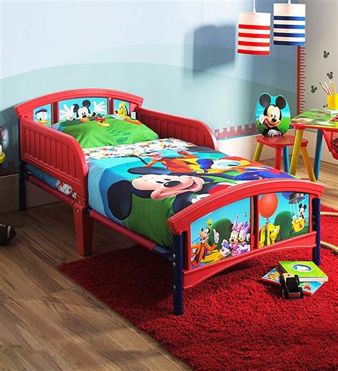 Buy Disney Mickey Mouse Toddler Bed in Multi Color by Cot & Candy ...