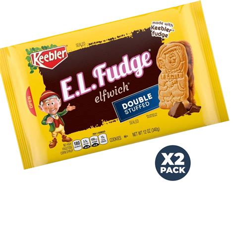 Keebler E.L. Fudge Double Stuffed Cookies - 12oz, Pack of 2! - Walmart.com