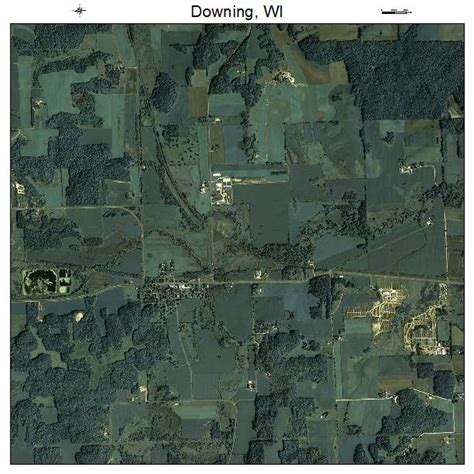 Aerial Photography Map of Downing, WI Wisconsin