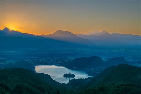 Sunrise Over Lake Bled · Free Stock Photo