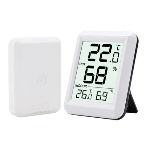 Digital Wireless Temperature Thermometer, Weather Station, Indoor Outdoor Temperature Humidity ...