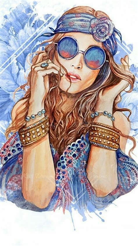 Pin by Pamela Hellemeyer on V W BUS & HIPPIE STUFF ! ! | Hippie girl, Hippie art, Hippie drawing