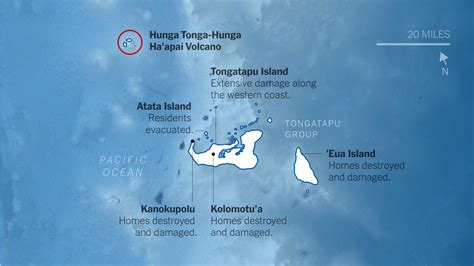 Tonga Map: Early Reports of Damage From the Volcano Eruption and Tsunami - The New York Times