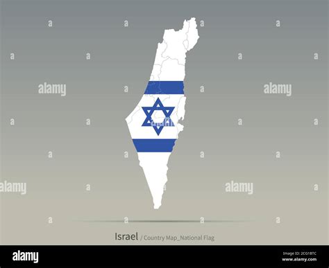 Israel Flag Isolated on Map. Middle East countries map and flag Stock Vector Image & Art - Alamy