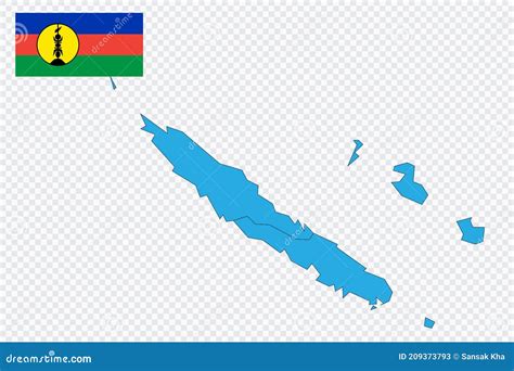 Map and Flag of New Caledonia Stock Vector - Illustration of countries, australia: 209373793