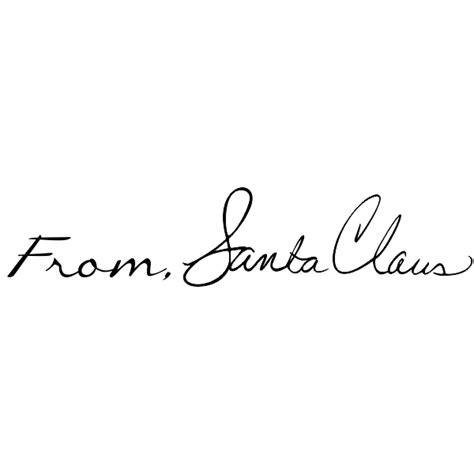 Santa Claus Realistic Signature Stamp - 904 Custom