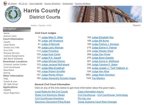 Houston Courts & Cases: Harris County Civil Courthouse: District Courts ...