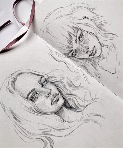 Sketchbook portrait studies | Domestika