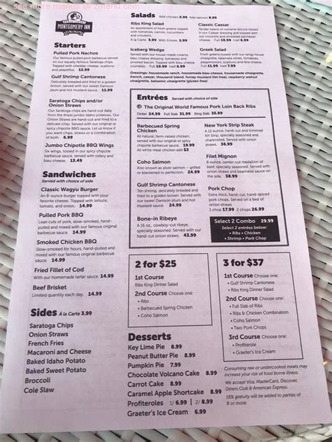 Online Menu of Montgomery Inn The Boathouse Restaurant, Cincinnati ...