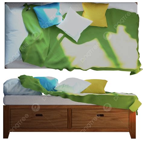 침대 윗면과 정면도, 침대, 태양 빛에 침대 투명 이미지, 만화 침대 PNG 일러스트 및 PSD 이미지 무료 다운로드 - Pngtree
