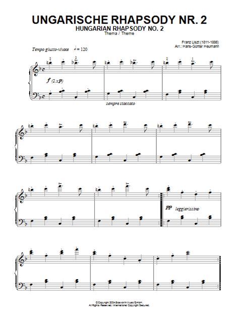 Hungarian Rhapsody (Ungarische Rhapsody) No.2 | Sheet Music Direct