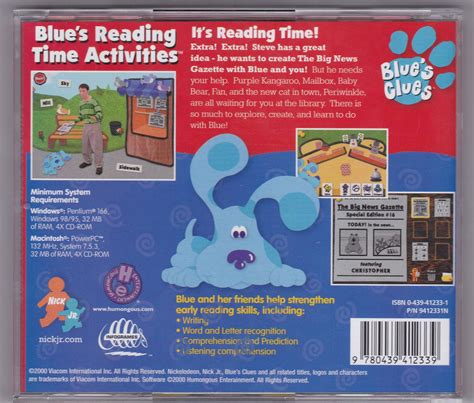 Blue's Clues: Blue's Reading Time Activities (Humongous Entertainment ...