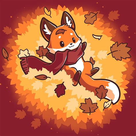 Autumn Fox. Funny, cute & nerdy shirts. Cute fox drawing, Cute cartoon ...