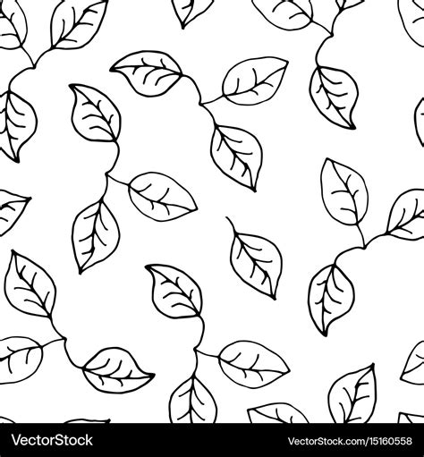 Hand drawn nature pattern Royalty Free Vector Image