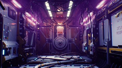 ArtStation - Sci-fi Spaceship Interior, Chen Tang | Sci fi spaceship interior, Spaceship ...