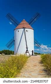 Typical Windmill Mota Del Cuervo Castillala Stock Photo 2149820707 ...