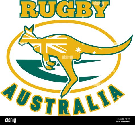 Rugby Australie wallaby kangourou Photo Stock - Alamy