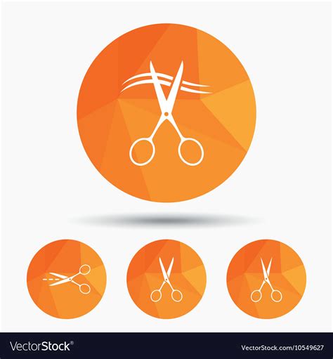 Scissors icons hairdresser or barbershop symbol Vector Image