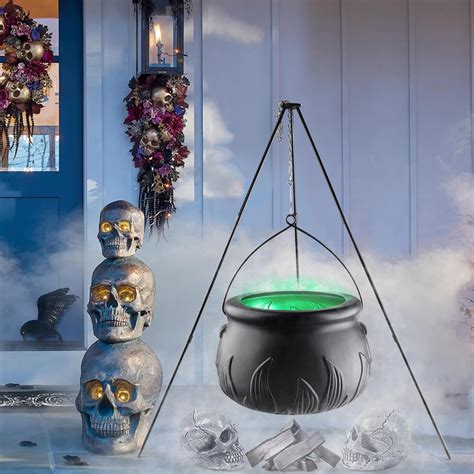 Halloween Outdoor Decorations Large Cauldron Halloween Decor on Tripod ...