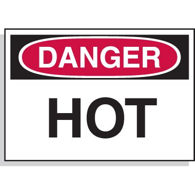 Danger Hot Equipment Warning Labels - 5pk | Emedco