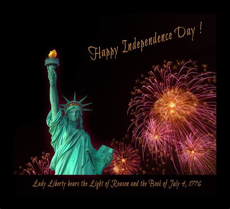 Happy Independence Day with Lady Liberty Photograph by Bonnie Follett - Pixels