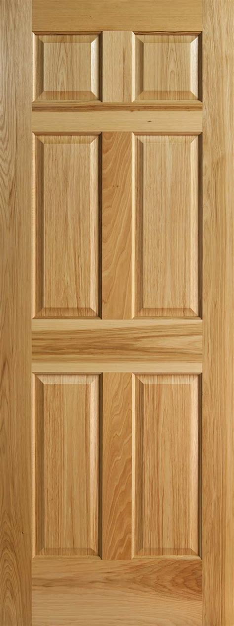 Hickory 6-Panel Wood Interior Door | Hardwood interior doors, Solid wood interior door, Doors ...