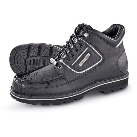 Men's Rockport® Mweka Waterproof Boots, Black - 113528, Casual Shoes at Sportsman's Guide