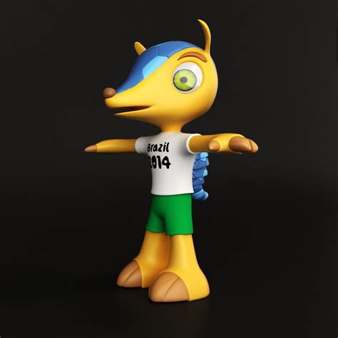 Fuleco Armadillo FIFA Brazil 2014 Mascot 3D Model .max .obj .fbx - CGTrader.com