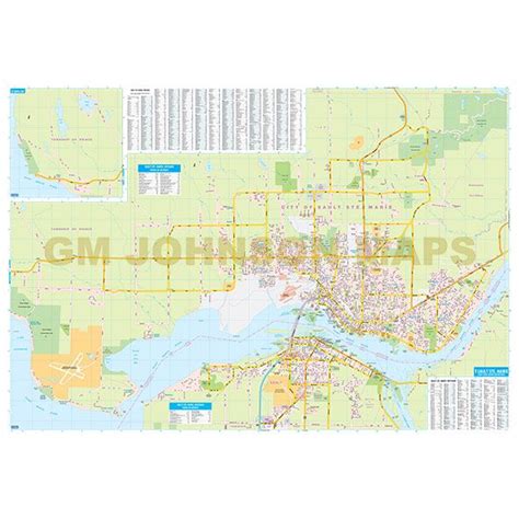 Sault Ste. Marie / North Eastern Ontario, Ontario Street Map - GM ...