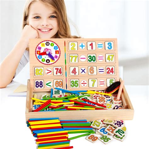 Wooden Stick Mathematics Puzzle Education Number Toys Calculate Game Learning Counting Infant ...