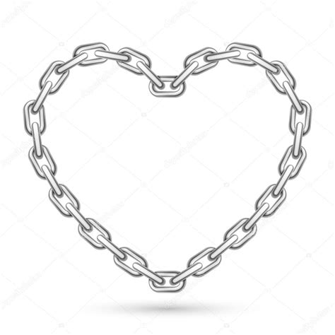 Metal Heart Shaped Chain Stock Vector Image by ©timurock #61581399