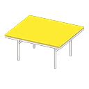Cool dining table - White - Yellow | Animal Crossing (ACNH) | Nookea