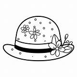 Easter bonnet Coloring Page 41878417 Vector Art At Vecteezy sketch template