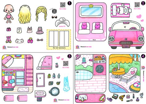 Barbie Cute Camper Paper DIY Printables / paper toy / Play Book / Busy ...