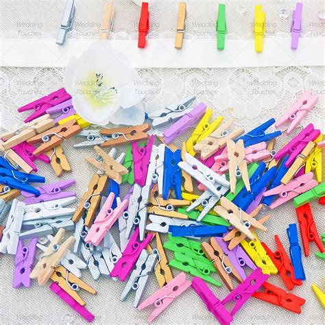 50 2.5CM Colored Wooden Pegs for Art Craft & Decoration | eBay