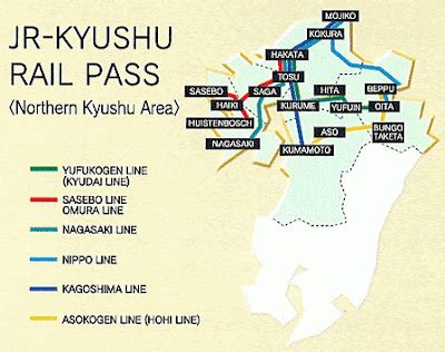 SIMPLY KYUSHU 。 九州: JR Northern Kyushu Rail Pass JPY7000