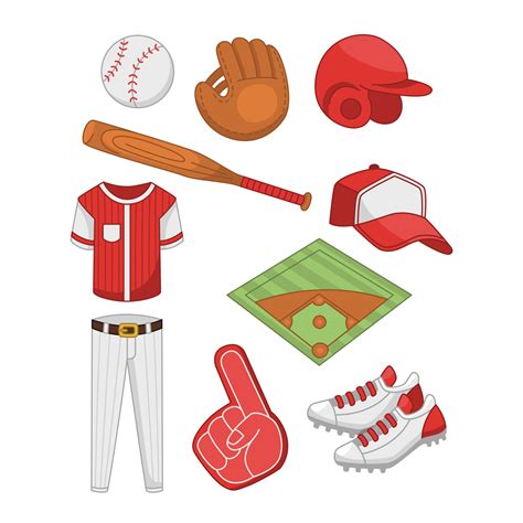 Softball Equipment Icon Set 2441468 Vector Art at Vecteezy