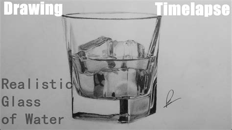 Glass of Water Realistic Pencil Drawing (Timelapse) | Obinart - YouTube