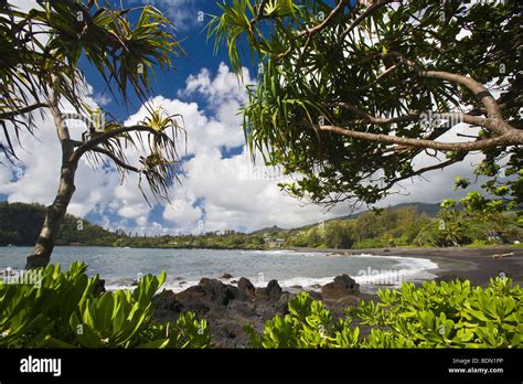 Hana Bay and Hana Town on Maui, Hawaii Stock Photo - Alamy