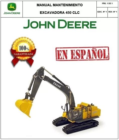 Manual Mantenimiento Excavadora 450 Lc John Deere. Español | Mercado Libre