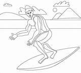 Surfer sketch template