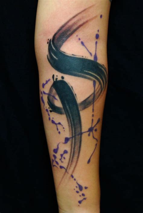 Spectacular Paint Stroke Tattoos | Paint stroke tattoo, Brush stroke tattoo, Tattoos