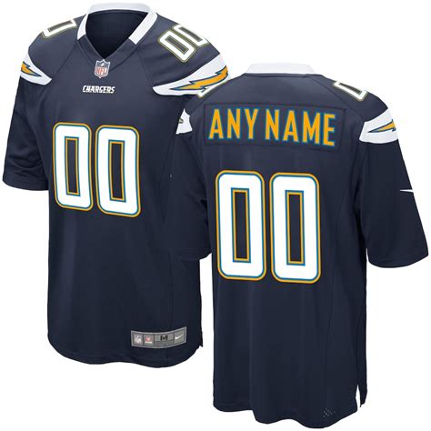 Men's Nike Navy Los Angeles Chargers Custom Game Jersey