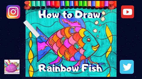 How to Draw Rainbow Fish - YouTube