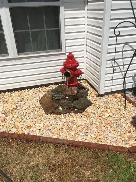 FIre hydrant pondless fountain. | Firefighter decor, Backyard fire ...