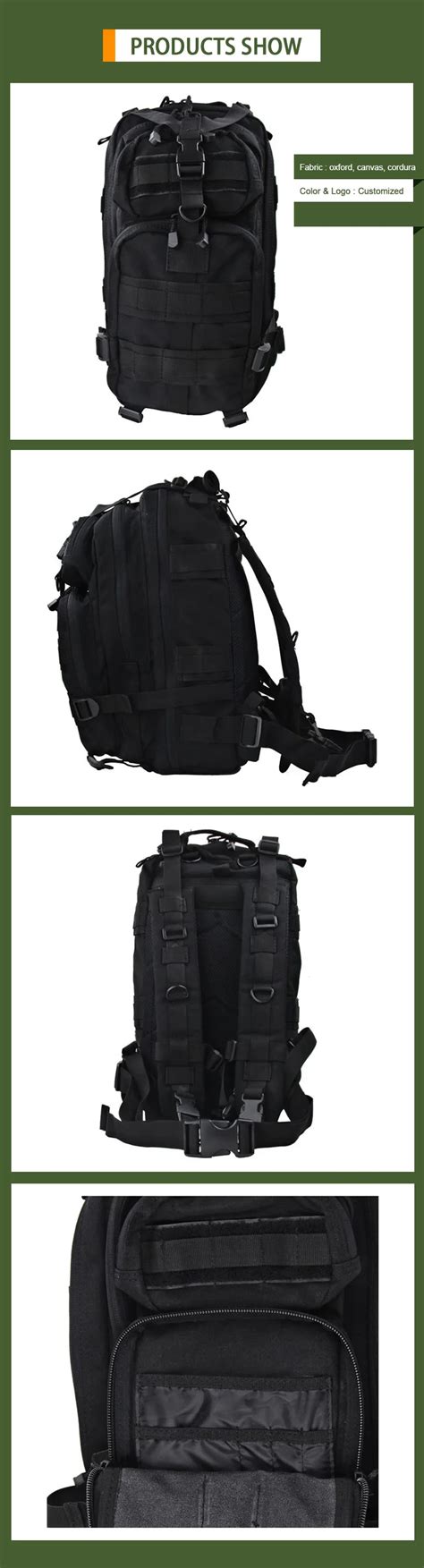 Black 3 Days Tactical Molle Backpack - Buy 3days Tactical Molle Bag ...