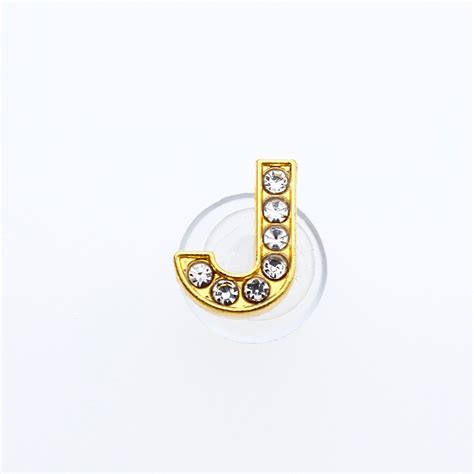 ตัวอักษรสีทอง jibbits สําหรับ crocks pins diamond jibitz Letters A-Z Metal charms Shoe Buckle ...