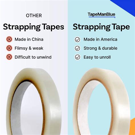 Tensilized MOPP Polypropylene Strapping Tape | TapeManBlue