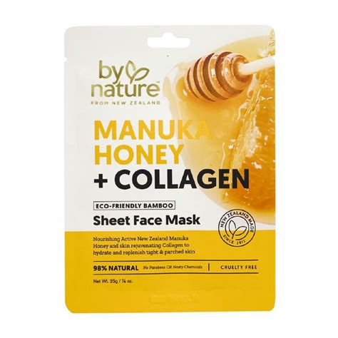 By Nature Manuka Honey and Collagen Sheet Face Mask 25ml | The Warehouse