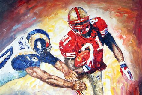 Football Us Painting High Textured Sport Painting Abstractartwork Com Painting by Dzignart ...